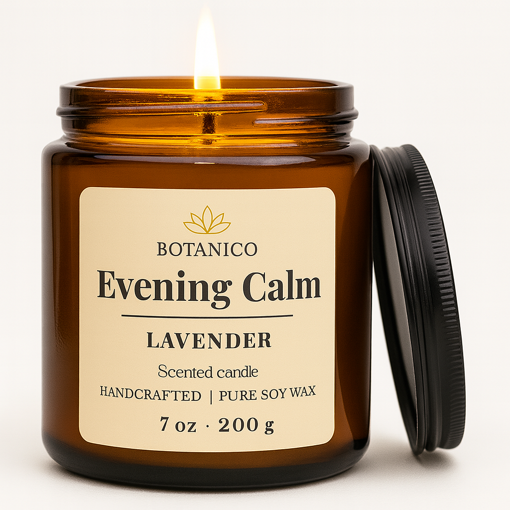 Botanico Evening Calm Lavender Candle | Soy Wax | 200g | Long Lasting