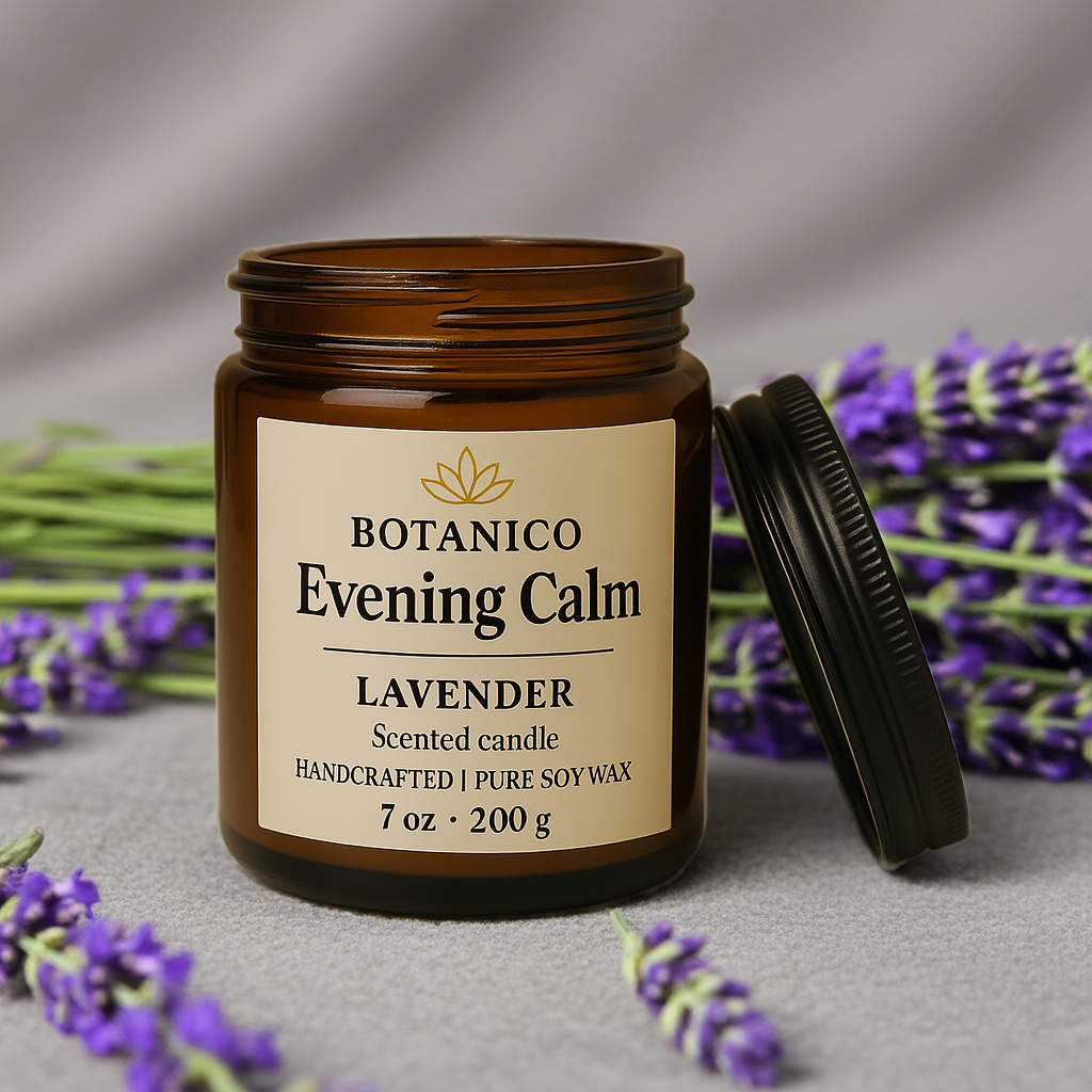 Botanico Evening Calm Lavender Candle | Soy Wax | 200g | Long Lasting
