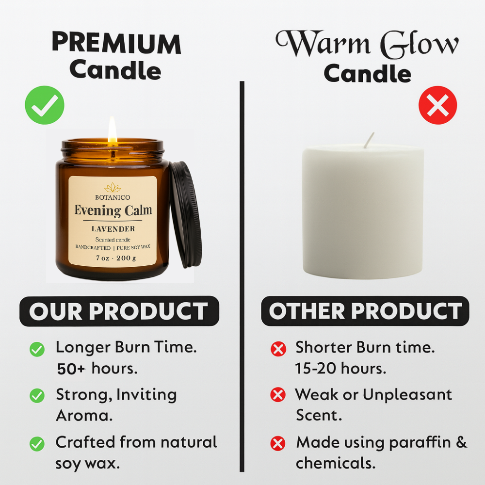 Botanico Evening Calm Lavender Candle | Soy Wax | 200g | Long Lasting